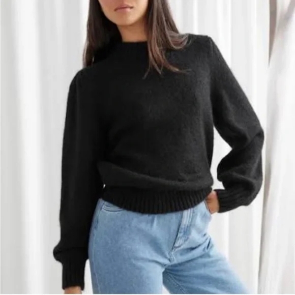 & Other Stories Sweaters - 💘 & Other Stories Black Mohair Mock Neck Sweater